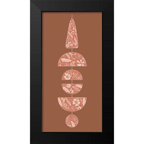 Moon Chime II Black Modern Wood Framed Art Print by Wang, Melissa