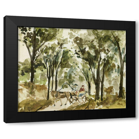 Late Autumn I Black Modern Wood Framed Art Print with Double Matting by Wang, Melissa