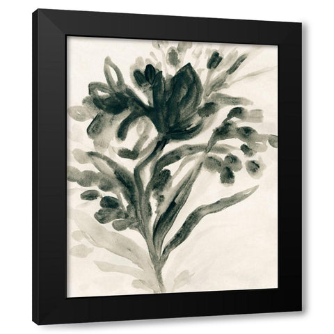 Ebony Bouquet I Black Modern Wood Framed Art Print with Double Matting by Vess, June Erica