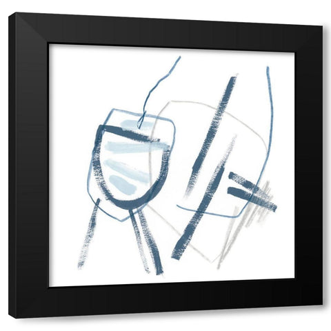 Buoy Lines II Black Modern Wood Framed Art Print by Vess, June Erica