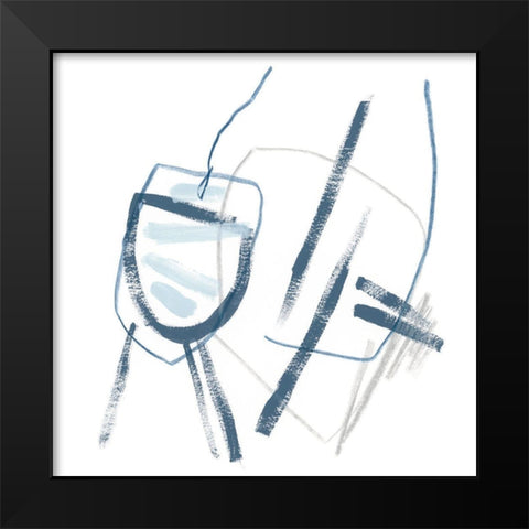 Buoy Lines II Black Modern Wood Framed Art Print by Vess, June Erica