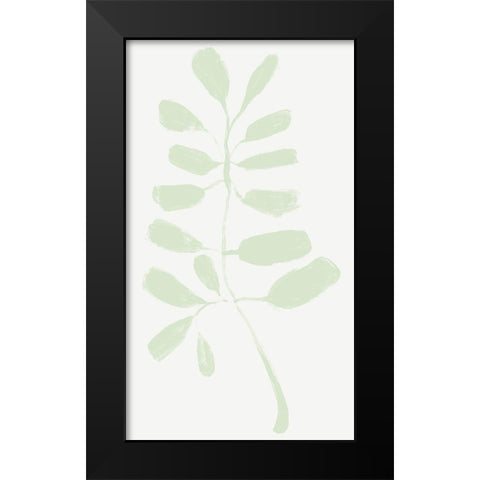 Soft Sprig Trio I Black Modern Wood Framed Art Print by Vess, June Erica