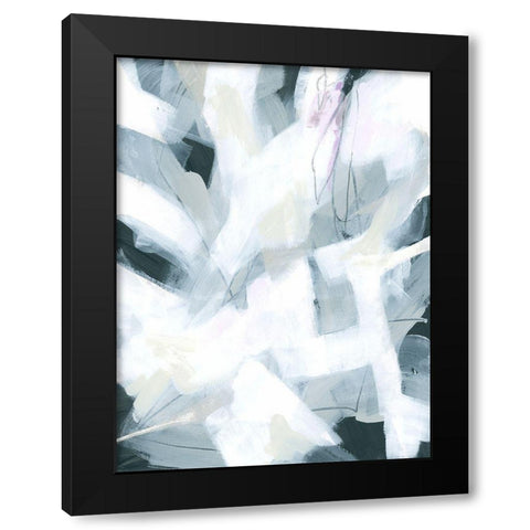 Marble Strike IV Black Modern Wood Framed Art Print with Double Matting by Vess, June Erica