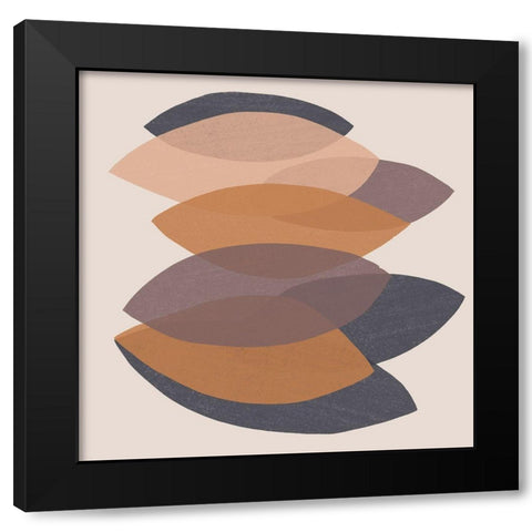 Paper Stack IV Black Modern Wood Framed Art Print by Vess, June Erica