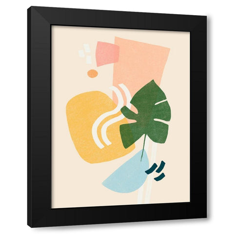 Memphis Symphony III Black Modern Wood Framed Art Print by Vess, June Erica