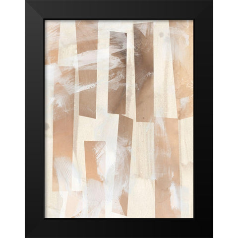 Vertical Strata II Black Modern Wood Framed Art Print by Vess, June Erica