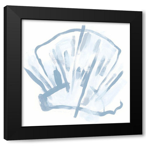 Simple Shell Study II Black Modern Wood Framed Art Print with Double Matting by Vess, June Erica