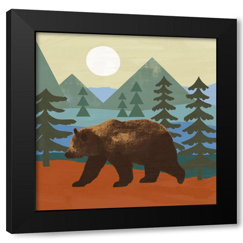 Trailside Animals I Black Modern Wood Framed Art Print by Barnes, Victoria