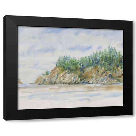 Watercolor Shore I Black Modern Wood Framed Art Print by OToole, Tim