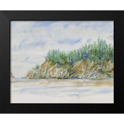 Watercolor Shore I Black Modern Wood Framed Art Print by OToole, Tim