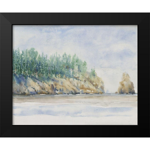 Watercolor Shore II Black Modern Wood Framed Art Print by OToole, Tim