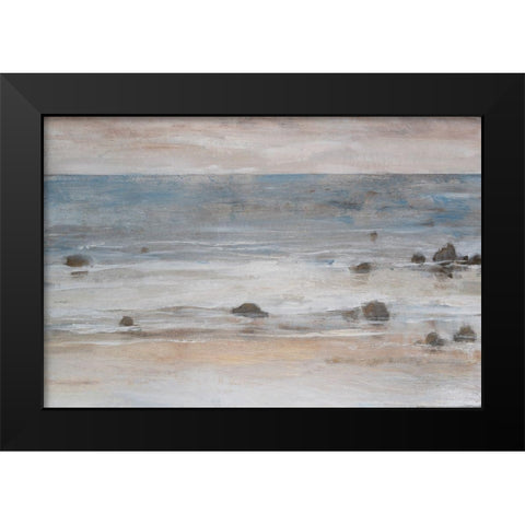 Shimmering Shore II Black Modern Wood Framed Art Print by OToole, Tim