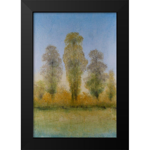 Gilded Trees I Black Modern Wood Framed Art Print by OToole, Tim