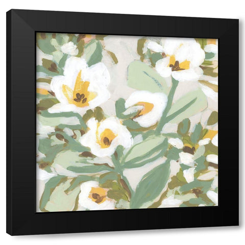 Sunshine Blooms I Black Modern Wood Framed Art Print by Vess, June Erica