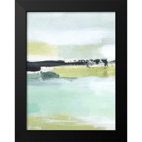 Sea Green Layers I Black Modern Wood Framed Art Print by Warren, Annie