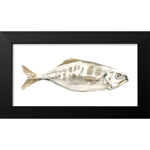 Silver Fish II Black Modern Wood Framed Art Print by Caroline, Emma