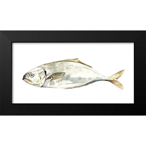 Silver Fish IV Black Modern Wood Framed Art Print by Caroline, Emma