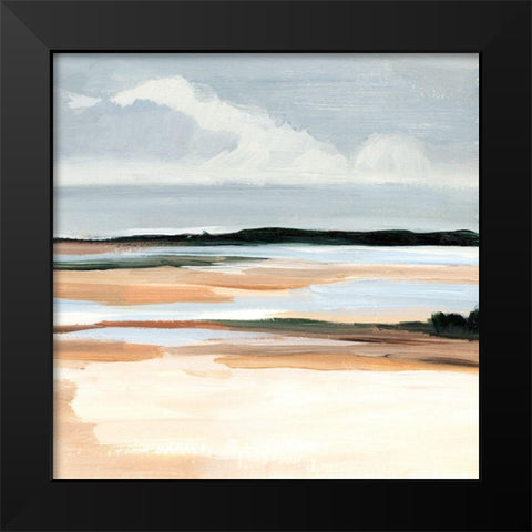 Flaxen Coast I Black Modern Wood Framed Art Print by Warren, Annie