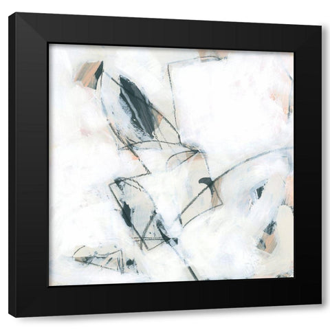 Pink Agate I Black Modern Wood Framed Art Print by Vess, June Erica