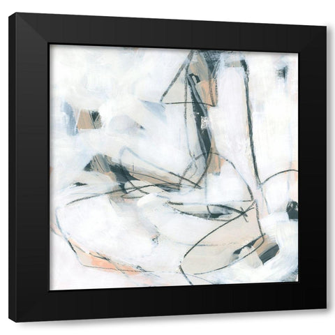 Pink Agate III Black Modern Wood Framed Art Print with Double Matting by Vess, June Erica