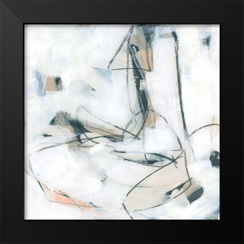 Pink Agate III Black Modern Wood Framed Art Print by Vess, June Erica