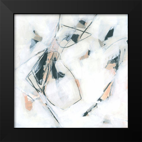 Pink Agate IV Black Modern Wood Framed Art Print by Vess, June Erica