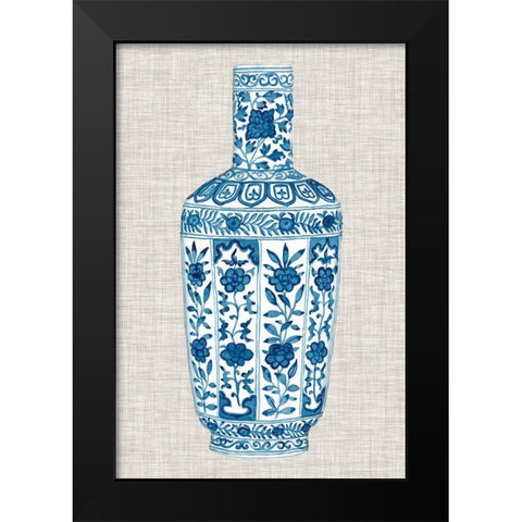 Ming Vase on Linen VI Black Modern Wood Framed Art Print by McCavitt, Naomi