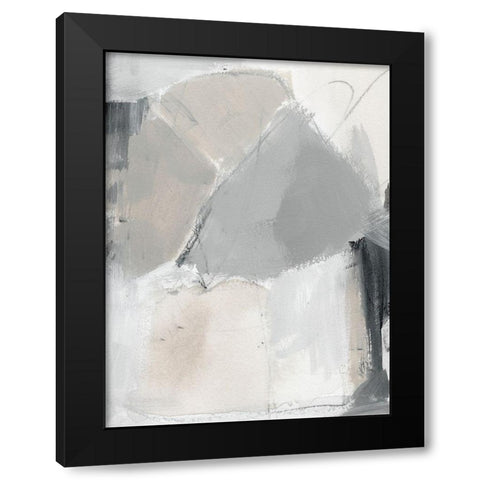 Neutral Triad II Black Modern Wood Framed Art Print with Double Matting by Barnes, Victoria