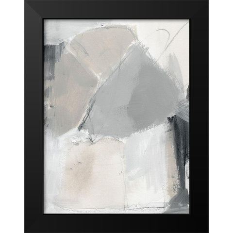 Neutral Triad II Black Modern Wood Framed Art Print by Barnes, Victoria