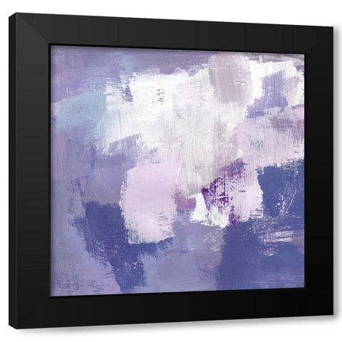 Periwinkle Pastiche I Black Modern Wood Framed Art Print with Double Matting by Barnes, Victoria