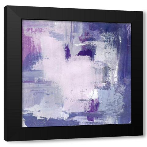 Periwinkle Pastiche II Black Modern Wood Framed Art Print with Double Matting by Barnes, Victoria