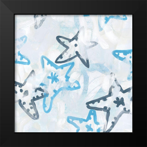 Shell Swirl II Black Modern Wood Framed Art Print by Vess, June Erica