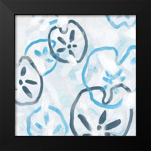 Shell Swirl IV Black Modern Wood Framed Art Print by Vess, June Erica