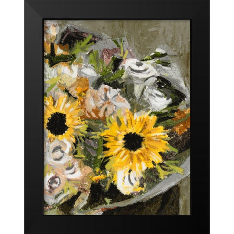 Sunflower Bouquet II Black Modern Wood Framed Art Print by Wang, Melissa