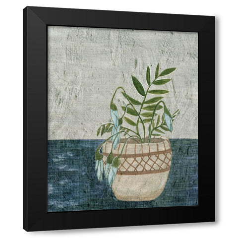 Corner Plant I Black Modern Wood Framed Art Print with Double Matting by Wang, Melissa