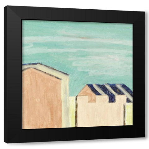Sunlight and Buildings II Black Modern Wood Framed Art Print with Double Matting by Wang, Melissa