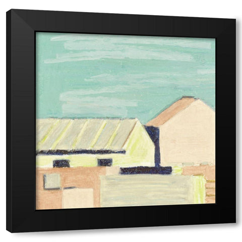 Sunlight and Buildings III Black Modern Wood Framed Art Print with Double Matting by Wang, Melissa