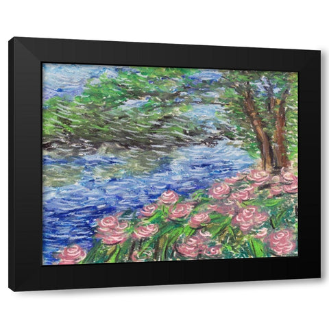 Burnt Lake II Black Modern Wood Framed Art Print with Double Matting by Wang, Melissa