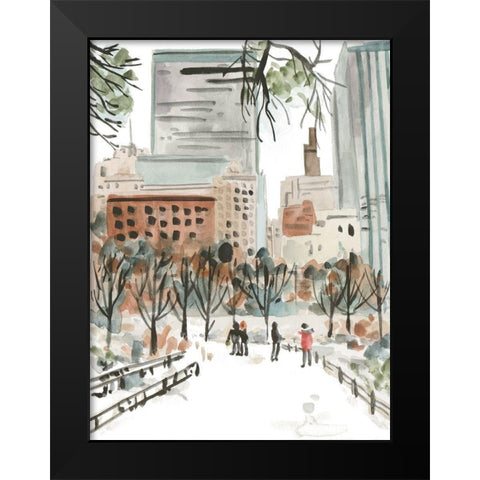 Winter Road I Black Modern Wood Framed Art Print by Wang, Melissa