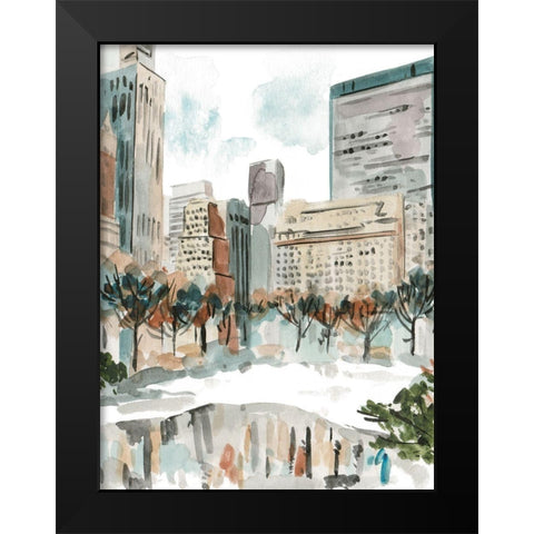 Winter Road IV Black Modern Wood Framed Art Print by Wang, Melissa