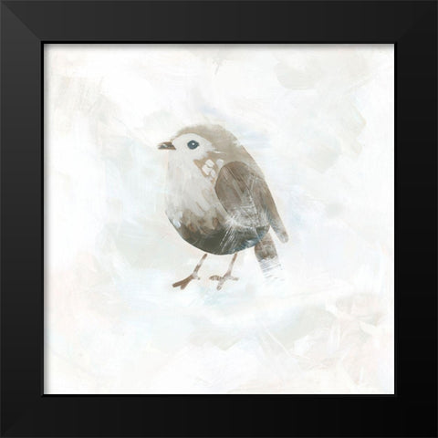 Feathered Fresco IV Black Modern Wood Framed Art Print by Vess, June Erica