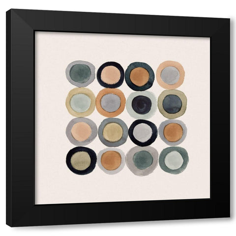 Coin Collection II Black Modern Wood Framed Art Print by Barnes, Victoria