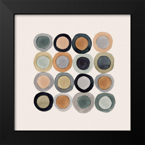 Coin Collection II Black Modern Wood Framed Art Print by Barnes, Victoria