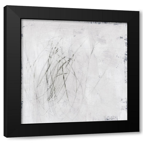 Subtle Scratches II Black Modern Wood Framed Art Print with Double Matting by Barnes, Victoria