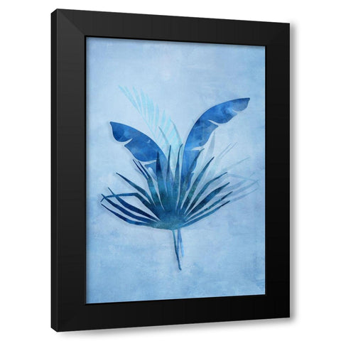 Tropical Night in Blue II Black Modern Wood Framed Art Print with Double Matting by Haase, Andrea