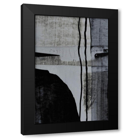 Motif I Black Modern Wood Framed Art Print with Double Matting by Aryai, Sia