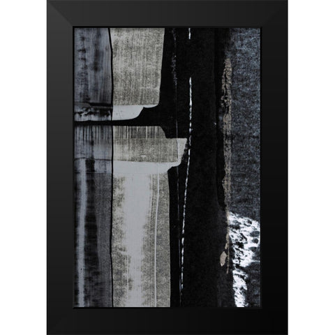 Motif II Black Modern Wood Framed Art Print by Aryai, Sia
