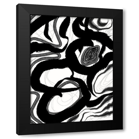 Fine Lines I Black Modern Wood Framed Art Print with Double Matting by Holman, Nicholas