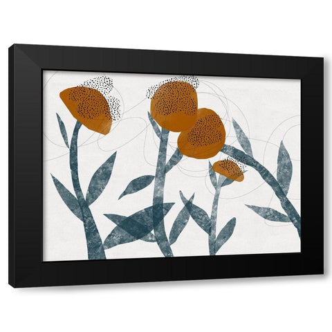 Spring Blooms Sway I Black Modern Wood Framed Art Print by Holman, Nicholas