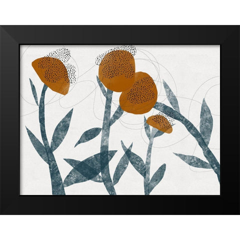 Spring Blooms Sway I Black Modern Wood Framed Art Print by Holman, Nicholas